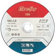 Disco abrasivo corte inox CSS CSS 230x2,0x22,23mm MACFER 165.0005