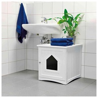 Casa Em Mdf Lacado Para Toilete De Gatos