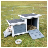 Abrigo Exterior Em Madeira "Natura" Para Roedores 70x43x45 cm