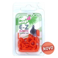 Anilhas Elásticas Para Pombos - 50 Unidades - Laranja