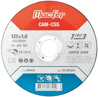 Disco abrasivo corte inox CSS CAM-CSS 125x1,0x22,23mmMACFER 166.0002